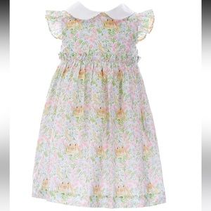 EDGEHILL COLLECTION BUNNY PRINT EASTER DRESS.